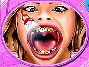 Hannah Montana at the Dentist: Teeth Cleaning Game